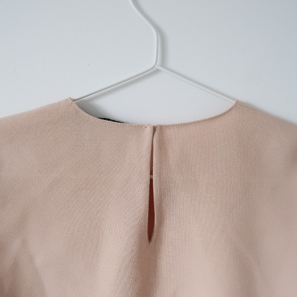 Zara Light Peach Top with short puffy sleeves - Picture 3 of 3